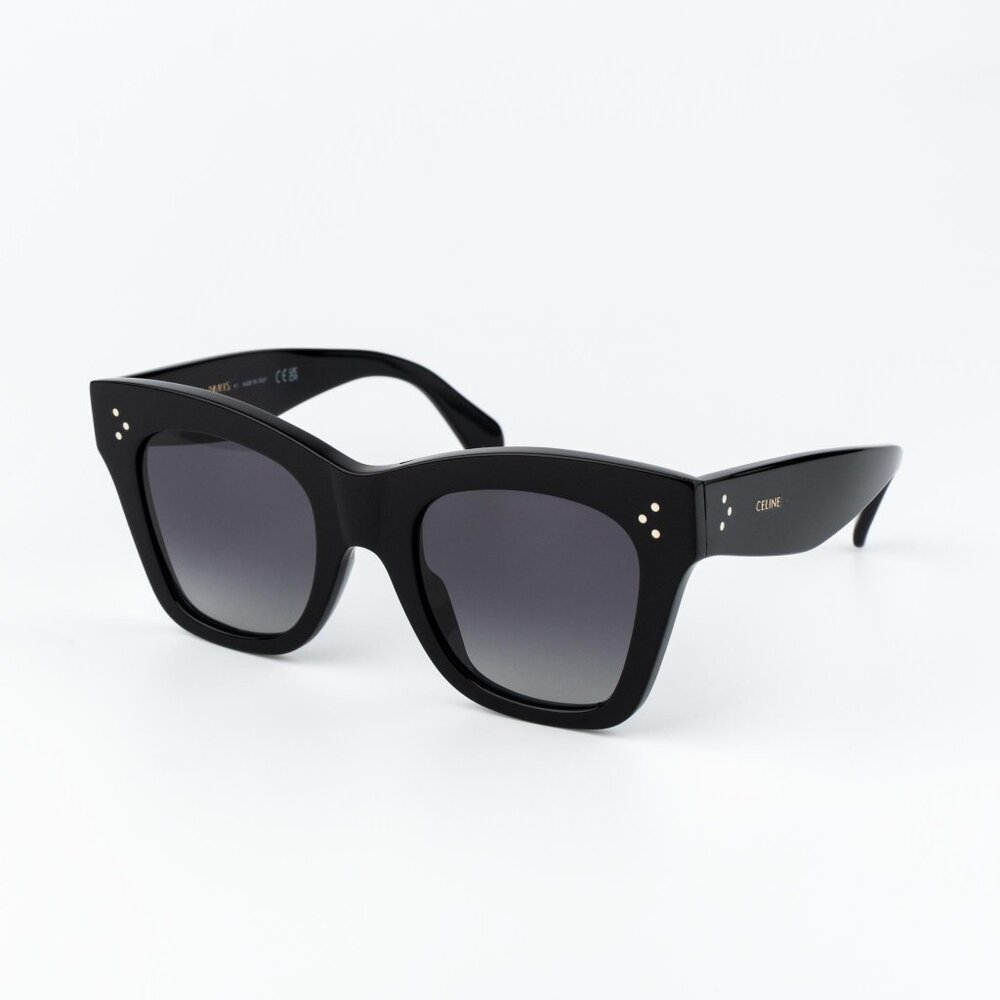 Celine 3 DOTS Women Sunglasses Black Grey Gradient CL4004IN 01D NEW AUTHENTIC - Picture 3 of 13